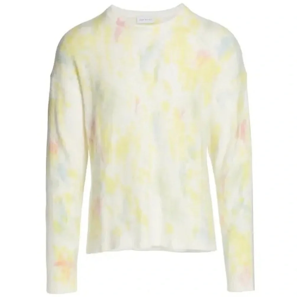 John Elliott Angora Crew Sweater in Ivory Skittles, size 3
